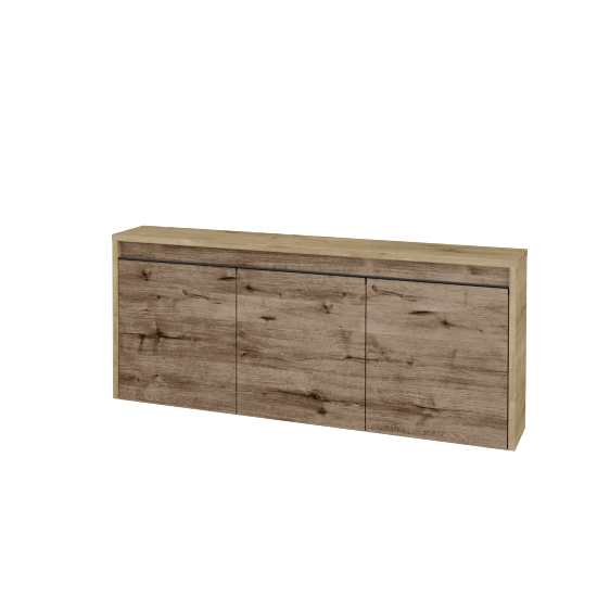 Nízká koupelnová skříňka VISIT SND3 120  - D09 Arlington - Úchytka T33 - černá mat - D23 Herkules - Ne