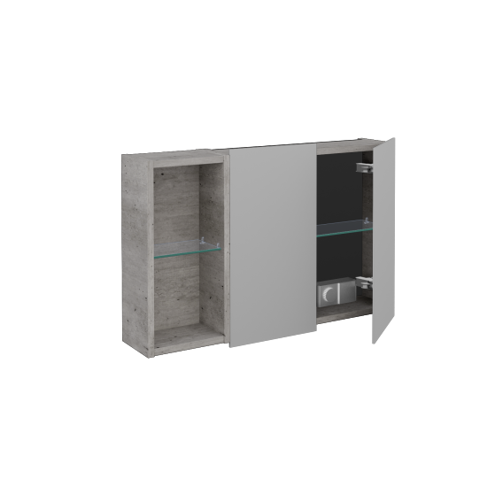 Dvoudveřová galerka AVANTI GA2EOL 80  - D01 Beton