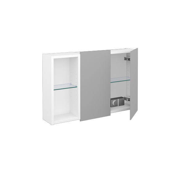 Dvoudveřová galerka AVANTI GA2EOL 80  - N01 Bílá lesk