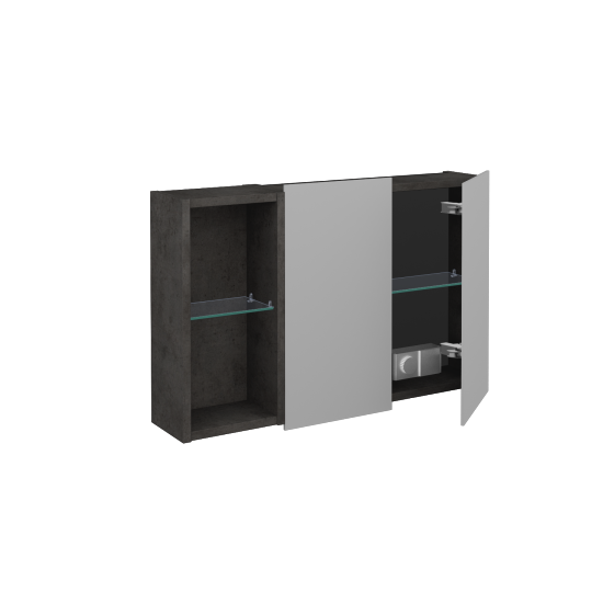 Dvoudveřová galerka AVANTI GA2EOL 80  - D16  Beton tmavý