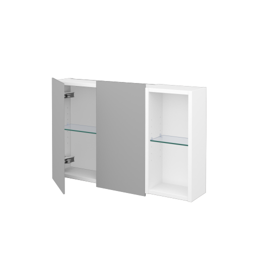 Dvoudveřová galerka AVANTI GA2EOP 80  - N01 Bílá lesk