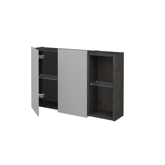 Dvoudveřová galerka AVANTI GA2EOP 80  - D16  Beton tmavý