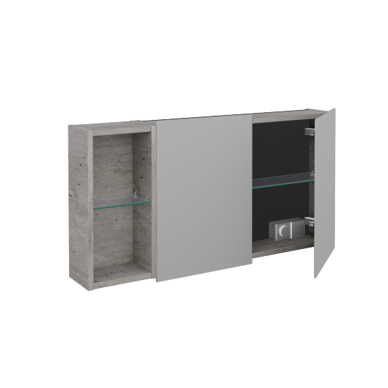 Dvoudveřová galerka AVANTI GA2EOL 100  - D01 Beton