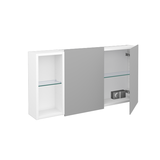 Dvoudveřová galerka AVANTI GA2EOL 100  - N01 Bílá lesk