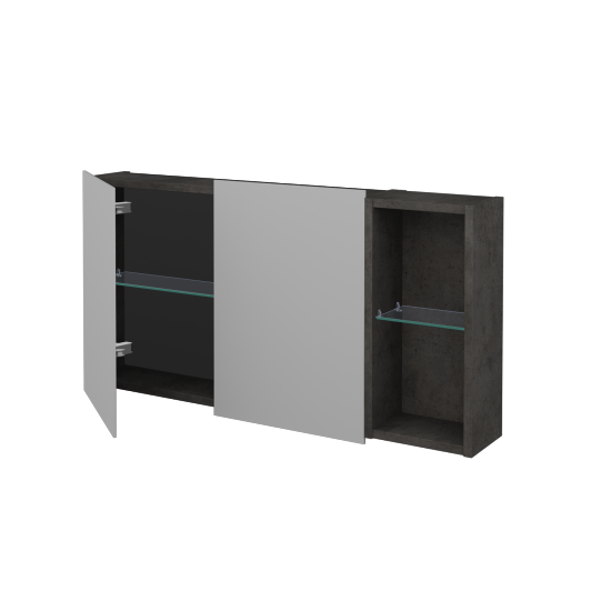 Dvoudveřová galerka AVANTI GA2EOP 100  - D16  Beton tmavý