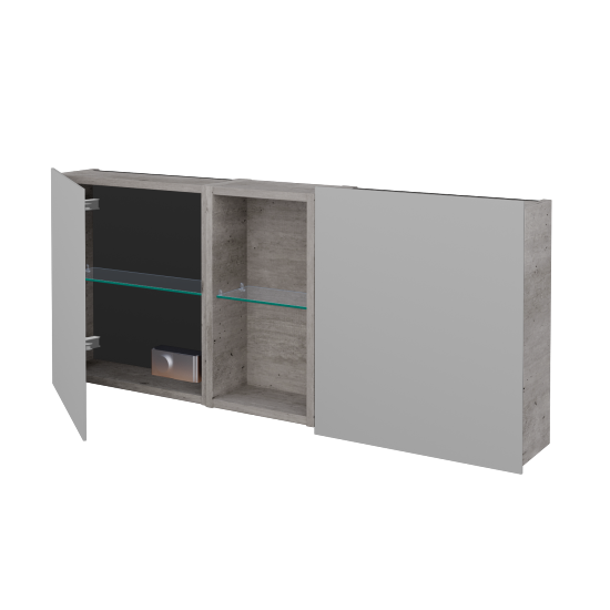 Dvoudveřová galerka AVANTI GA2EO 120  - D01 Beton