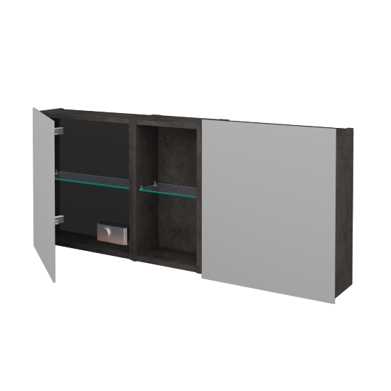 Dvoudveřová galerka AVANTI GA2EO 120  - D16  Beton tmavý