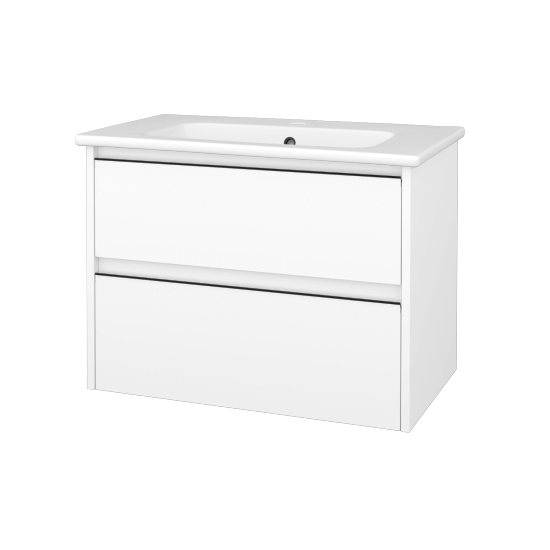 Skříňka pod umyvadlo BONO SZZ2 80 (umyvadlo Euphoria)  - N01 Bílá lesk - Úchytka T33 - N01 Bílá lesk