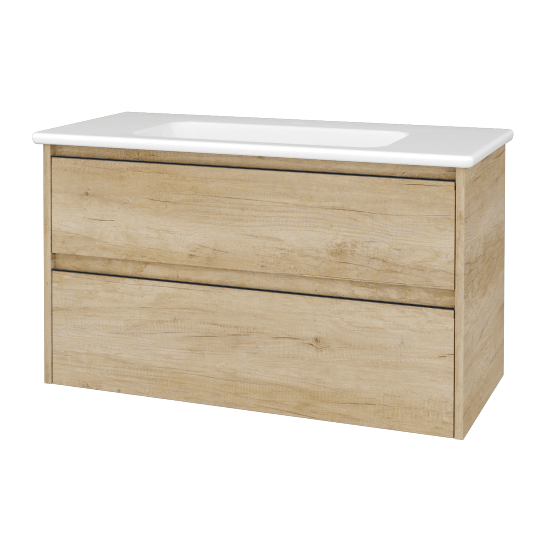 Skříňka pod umyvadlo BONO SZZ2 100 (umyvadlo Euphoria)  - D15 Nebraska - Úchytka T33 - D15 Nebraska