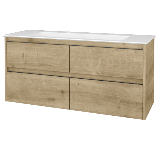 Skříňka pod umyvadlo BONO SZZ4 120 (umyvadlo Pura)  - D09 Arlington - Úchytka T33 - černá mat - D09 Arlington