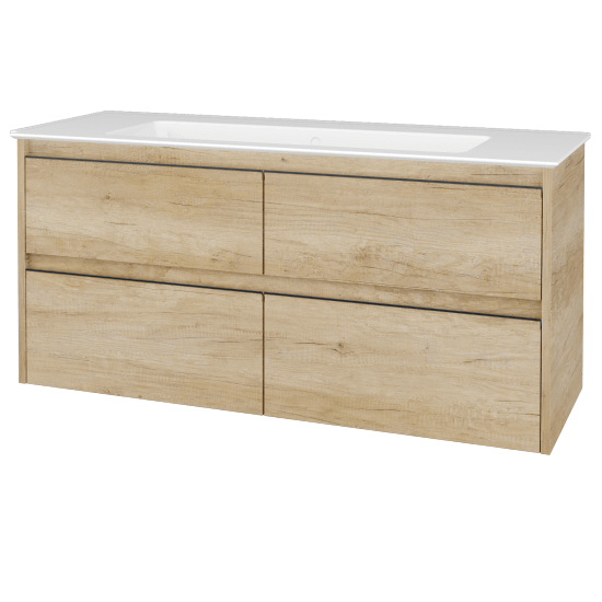 Skříňka pod umyvadlo BONO SZZ4 120 (umyvadlo Pura)  - D15 Nebraska - Úchytka T33 - D15 Nebraska