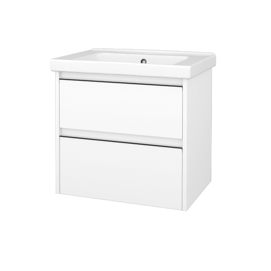 Skříňka pod umyvadlo BONO SZZ2 65 (umyvadlo Harmonia)  - N01 Bílá lesk - Úchytka T33 - N01 Bílá lesk