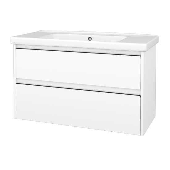 Skříňka pod umyvadlo BONO SZZ2 100 (umyvadlo Harmonia)  - N01 Bílá lesk - Úchytka T33 - N01 Bílá lesk