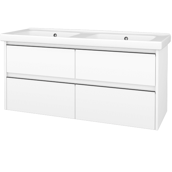 Skříňka pod umyvadlo BONO SZZ4 125  - N01 Bílá lesk - Úchytka T33 - N01 Bílá lesk