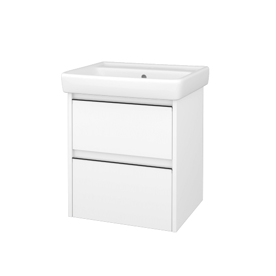 Skříňka pod umyvadlo BONO SZZ2 55 (umyvadlo Q)  - N01 Bílá lesk - Úchytka T33 - N01 Bílá lesk