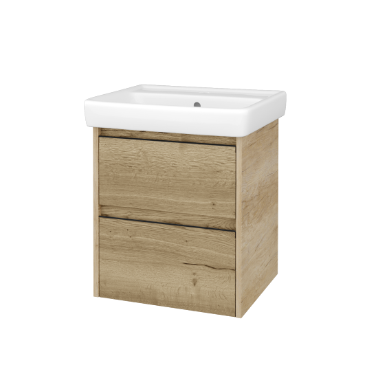 Skříňka pod umyvadlo BONO SZZ2 55 (umyvadlo Q)  - D15 Nebraska - Úchytka T33 - černá mat - D26 Ontario