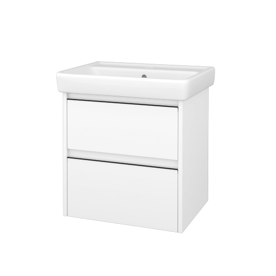 Skříňka pod umyvadlo BONO SZZ2 60 (umyvadlo Q)  - N01 Bílá lesk - Úchytka T33 - N01 Bílá lesk