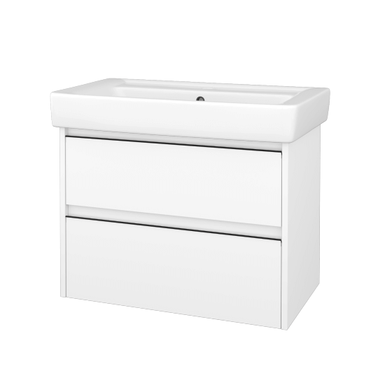 Skříňka pod umyvadlo BONO SZZ2 80 (umyvadlo Q)  - N01 Bílá lesk - Úchytka T33 - N01 Bílá lesk