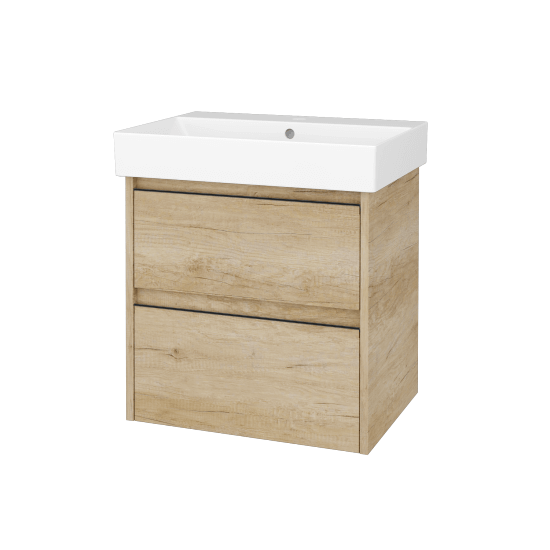 Skříňka pod umyvadlo BONO SZZ2 60 (umyvadlo Glance)  - D15 Nebraska - Úchytka T33 - D15 Nebraska