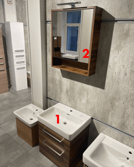 Výprodej 516 - Koupelnový set um. skříňka PROJECT SZZ2 60 (D06, T04) + um. Laufen Pro S 65 + FOCUS GAOE 60 (D06)  - 