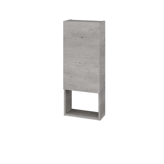 Horní koupelnová skříňka DOS SY1DO 40  - D01 Beton - D01 Beton - Levé