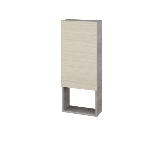 Horní koupelnová skříňka DOS SY1DO 40  - D01 Beton - D04 Dub - Levé