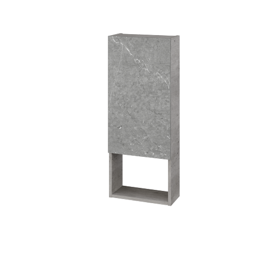 Horní koupelnová skříňka DOS SY1DO 40  - D01 Beton - D20 Galaxy - Levé
