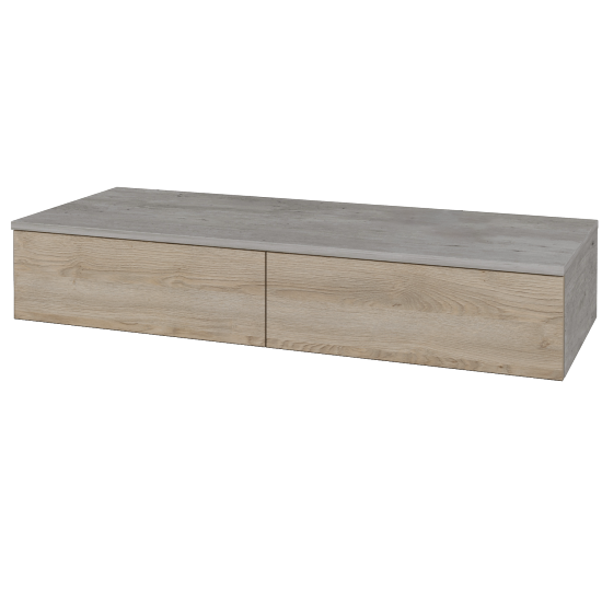 Skříňka pod umyvadlo MODULE SZZ2 120 (bez umyvadla)  - D01 Beton - D17 Colorado - Levé - Ne