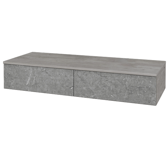 Skříňka pod umyvadlo MODULE SZZ2 120 (bez umyvadla)  - D01 Beton - D20 Galaxy - Levé - Ne