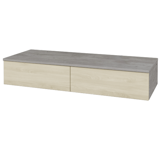 Skříňka pod umyvadlo MODULE SZZ2 120 (bez umyvadla)  - D01 Beton - D24 Ohio - Levé - Ne