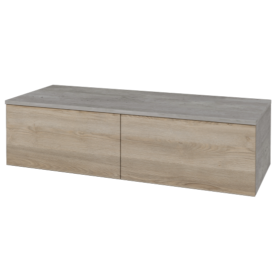Skříňka pod umyvadlo MODULE SZZ12 120 (bez umyvadla)  - D01 Beton - D17 Colorado - Levé - Ne
