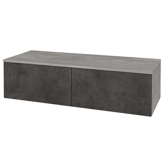 Skříňka pod umyvadlo MODULE SZZ12 120 (bez umyvadla)  - D01 Beton - D16 Beton tmavý - Levé - Ne