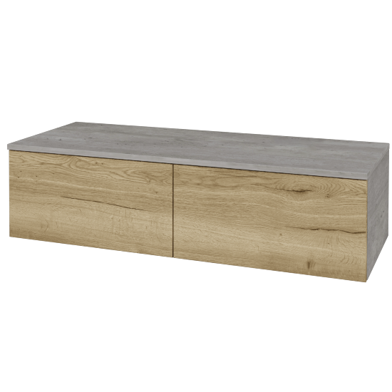 Skříňka pod umyvadlo MODULE SZZ12 120 (bez umyvadla)  - D01 Beton - D26 Ontario - Levé - Ne