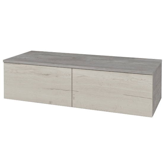 Skříňka pod umyvadlo MODULE SZZ12 120 (bez umyvadla)  - D01 Beton - D28 Alberta - Levé - Ne