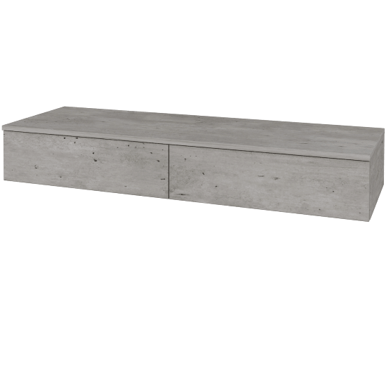 Skříňka pod umyvadlo MODULE SZZ2 140 (bez umyvadel)  - D01 Beton - D01 Beton - Ne