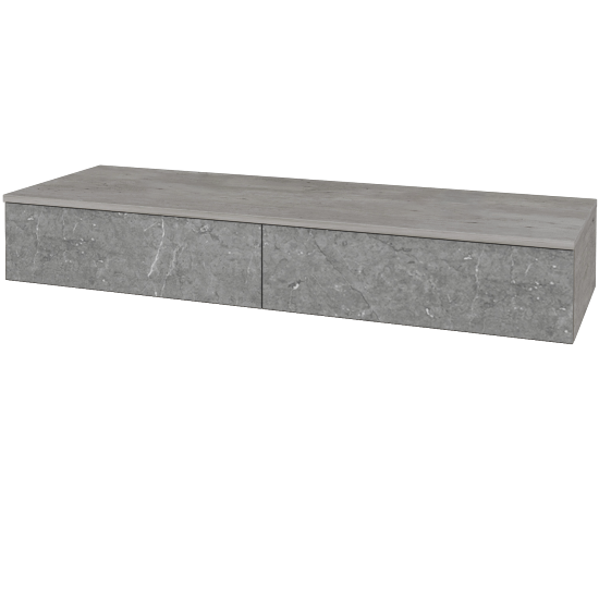 Skříňka pod umyvadlo MODULE SZZ2 140 (bez umyvadel)  - D01 Beton - D20 Galaxy - Ne