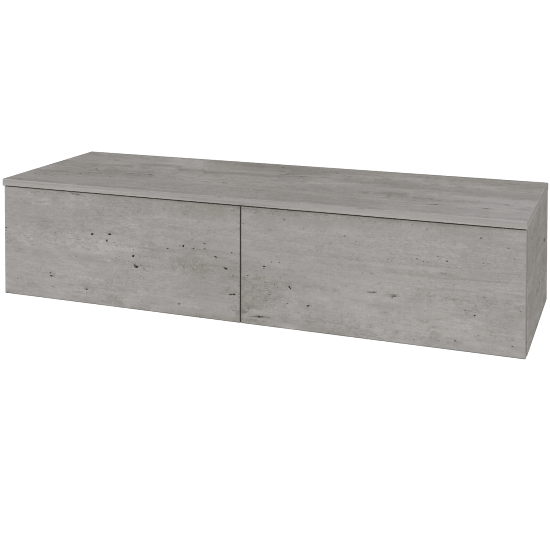 Skříňka pod umyvadlo MODULE SZZ12 140 (bez umyvadel)  - D01 Beton - D01 Beton - Ne