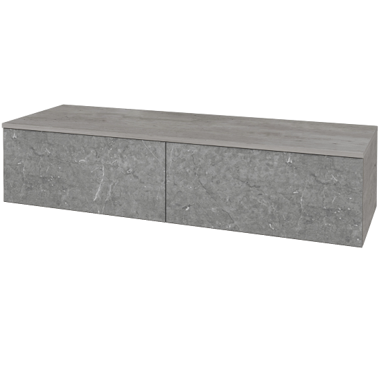 Skříňka pod umyvadlo MODULE SZZ12 140 (bez umyvadel)  - D01 Beton - D20 Galaxy - Ne