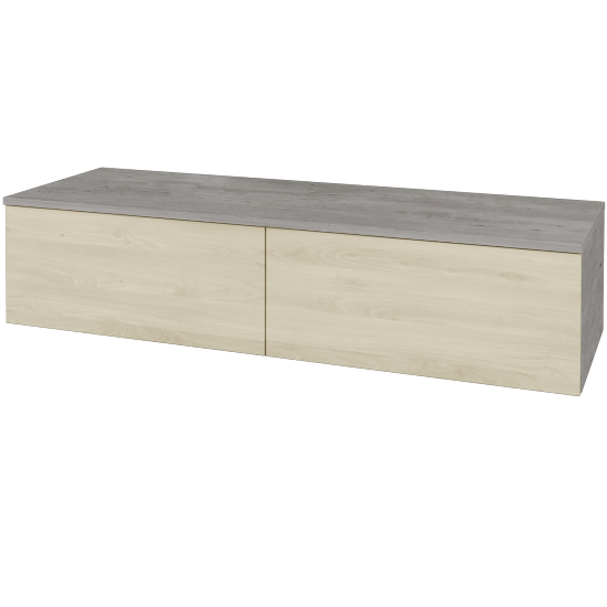 Skříňka pod umyvadlo MODULE SZZ12 140 (bez umyvadel)  - D01 Beton - D24 Ohio - Ne