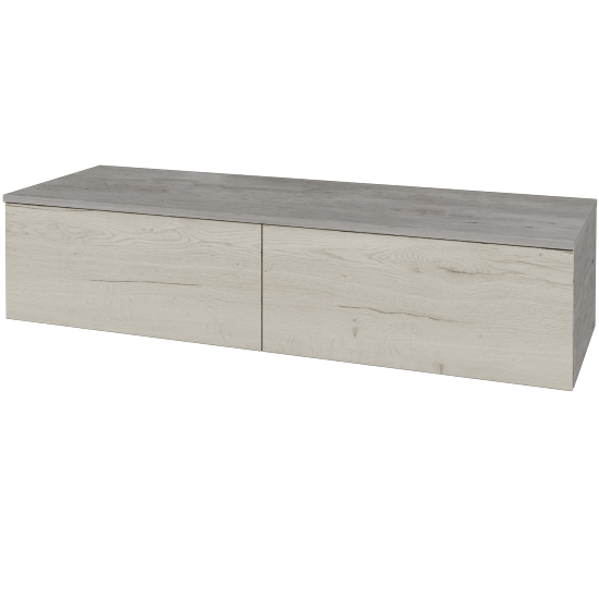 Skříňka pod umyvadlo MODULE SZZ12 140 (bez umyvadel)  - D01 Beton - D28 Alberta - Ne