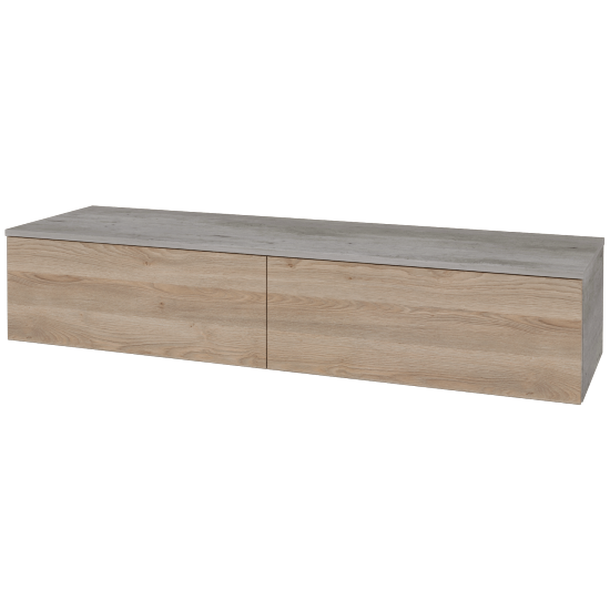 Skříňka pod umyvadlo MODULE SZZ12 160 (bez umyvadel)  - D01 Beton - D17 Colorado - Ne
