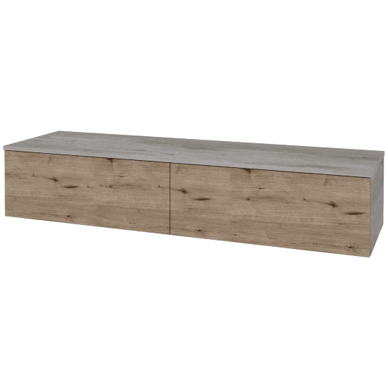 Skříňka pod umyvadlo MODULE SZZ12 160 (bez umyvadel)  - D01 Beton - D23 Herkules - Ne
