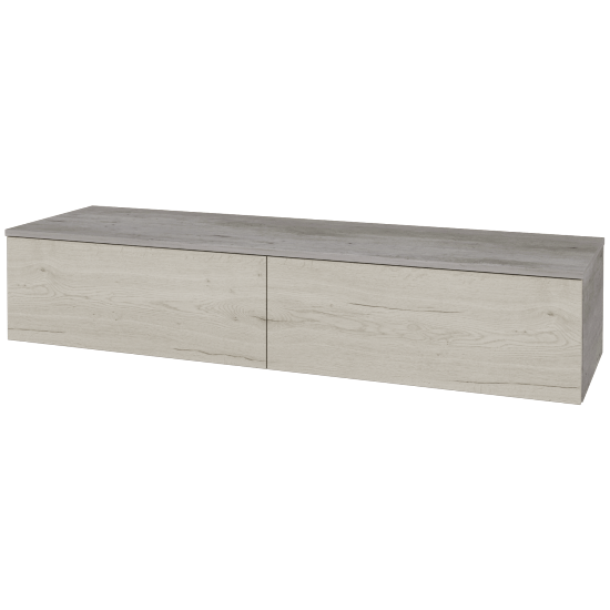 Skříňka pod umyvadlo MODULE SZZ12 160 (bez umyvadel)  - D01 Beton - D28 Alberta - Ne
