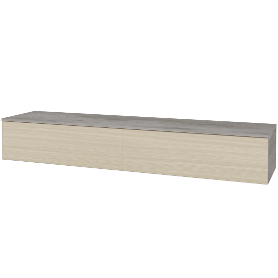 Skříňka pod umyvadlo MODULE SZZ12 200 (bez umyvadel)  - D01 Beton - D04 Dub - Ne