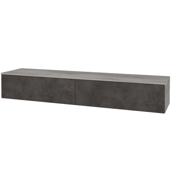 Skříňka pod umyvadlo MODULE SZZ12 200 (bez umyvadel)  - D01 Beton - D16 Beton tmavý - Ne
