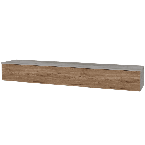 Skříňka pod umyvadlo MODULE SZZ12 240 (bez umyvadel)  - D01 Beton - D21 Tobacco - Ne