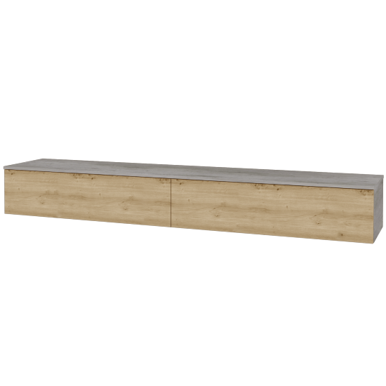 Skříňka pod umyvadlo MODULE SZZ12 240 (bez umyvadel)  - D01 Beton - D22 Karamel - Ne