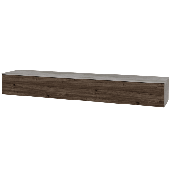 Skříňka pod umyvadlo MODULE SZZ12 240 (bez umyvadel)  - D01 Beton - D25 Teak - Ne