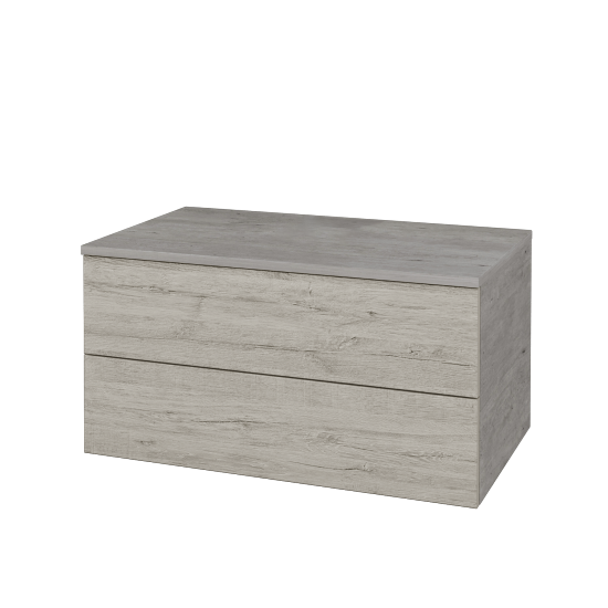 Skříňka pod umyvadlo MODULE SZZ2 80 (bez umyvadla)  - D01 Beton - D05 Oregon - Ne