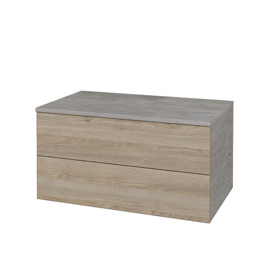 Skříňka pod umyvadlo MODULE SZZ2 80 (bez umyvadla)  - D01 Beton - D17 Colorado - Ne